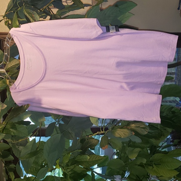 Eddie Bauer Tops - Eddie Bauer Scoop Neck Short Sleeve Tee Shirt Orchid Purple 3X NWT